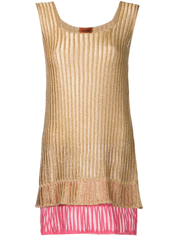 Missoni - Knitted Mini Dress - Women - Polyester/cupro - 38, Grey, Polyester/cupro