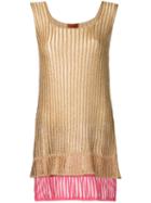 Missoni - Knitted Mini Dress - Women - Polyester/cupro - 38, Grey, Polyester/cupro