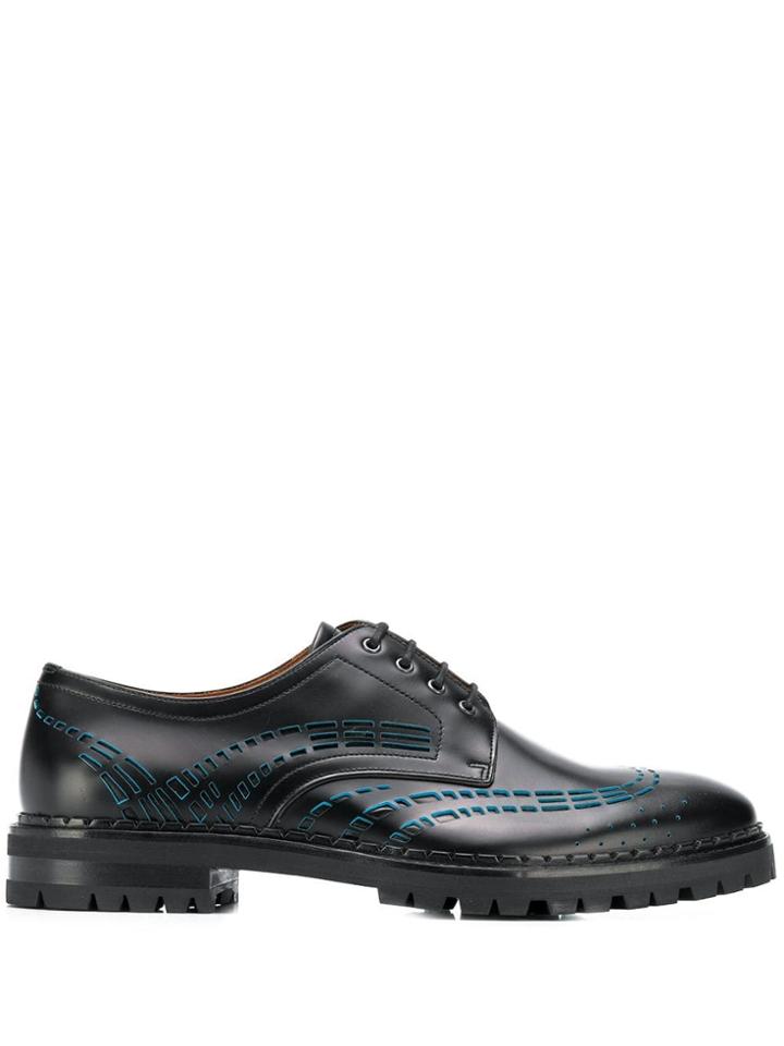 Lanvin Cut-out Lace-up Shoes - Black
