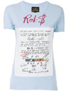Vivienne Westwood Anglomania Printed Patch Detail T-shirt - Blue