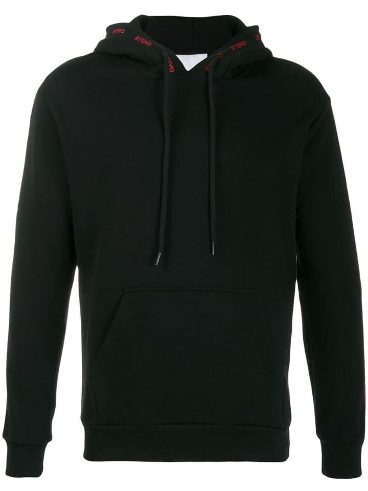 Gaelle Bonheur Logo Lined Hoodie - Black