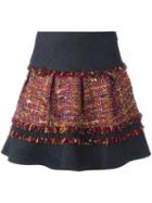 Diane Von Furstenberg Panelled Skirt, Women's, Size: 4, Grey, Cotton/linen/flax/acrylic/spandex/elastane