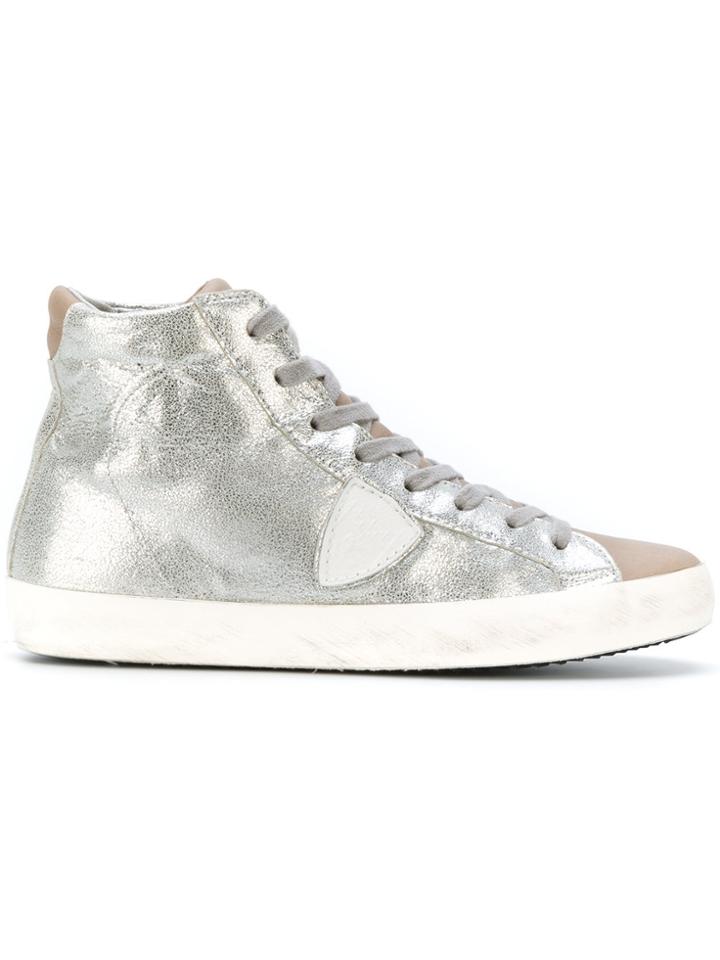 Philippe Model Ankle Length Sneakers - Metallic
