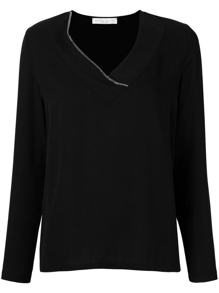 Fabiana Filippi V-neck Top - Black