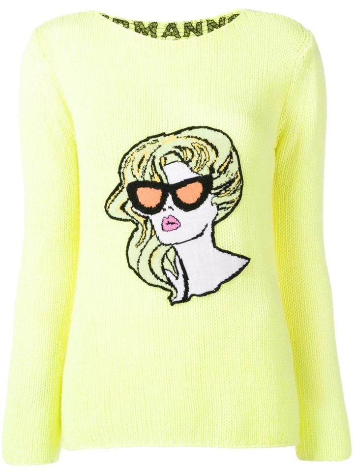 Ermanno Scervino Knit Printed Jumper - Yellow