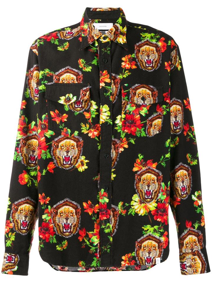Facetasm Lion-print Shirt - Black
