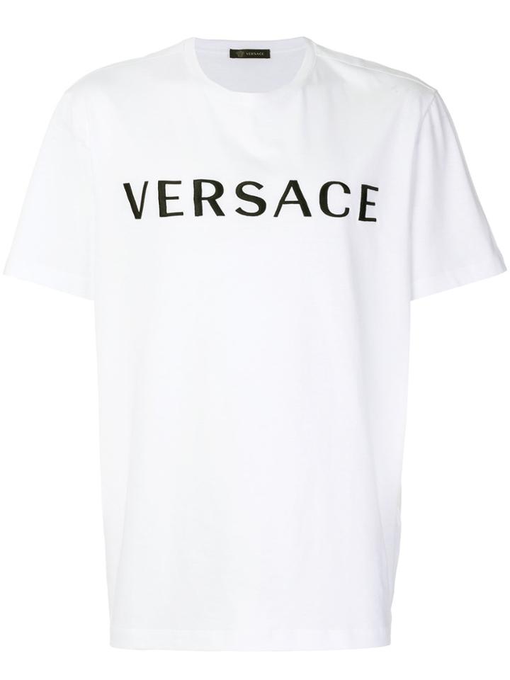 Versace Logo Print T-shirt - White