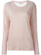Iro Distressed Sweater, Women's, Size: Medium, Pink/purple, Linen/flax