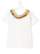 Miss Grant Kids Teen Sequinned Collar T-shirt - White