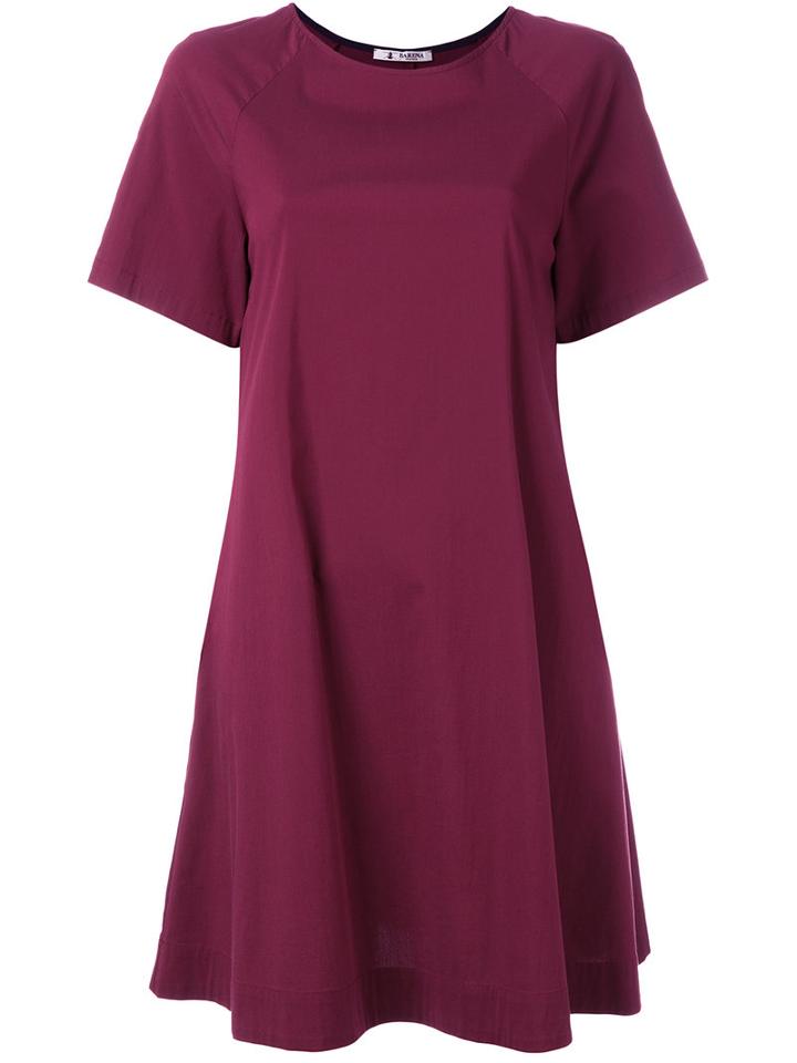 Barena T-shirt Skater Dress, Women's, Size: 44, Pink/purple, Cotton/polyester/spandex/elastane