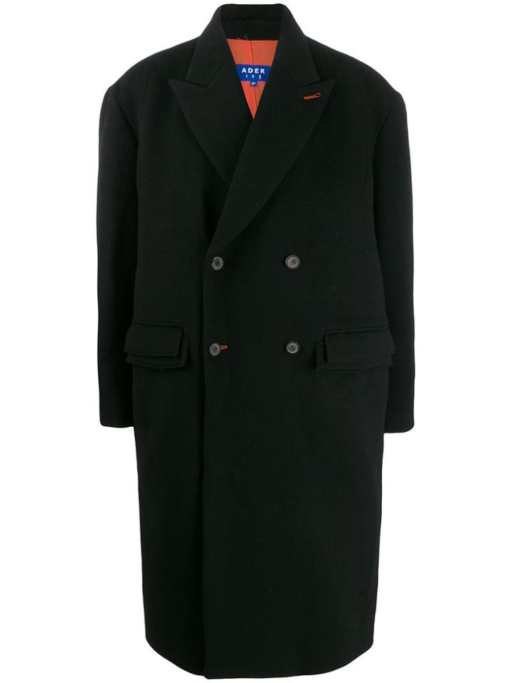 Ader Error Long Boxy Fit Coat - Black