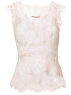 Ermanno Scervino Lace Vest Top - Nude & Neutrals