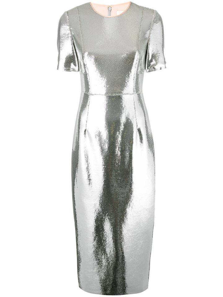 Diane Von Furstenberg - Sequin Dress - Women - Nylon/polyester/spandex/elastane - 8, Women's, Grey, Nylon/polyester/spandex/elastane