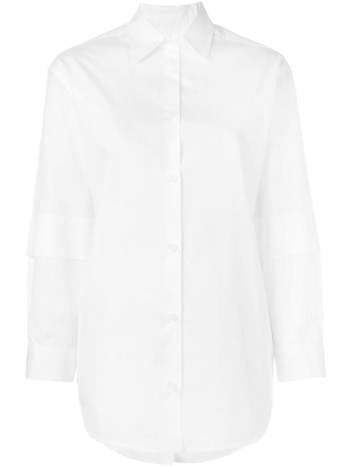 Mm6 Maison Margiela 'recouv Recouv' Shirt, Women's, Size: 42, White, Cotton