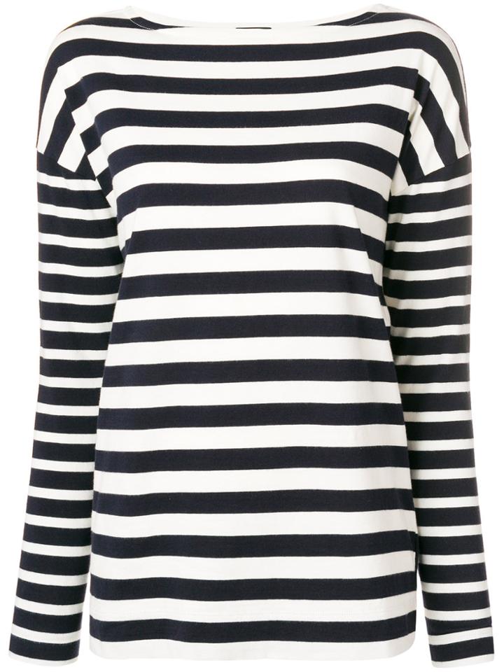 Joseph Boat Neck Breton Jersey Top - Blue