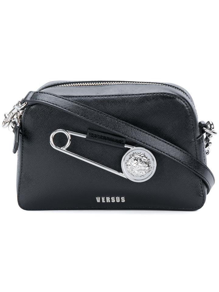 Versus Safety Pin Crossbody Bag - Black