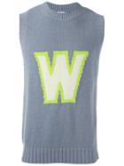Walter Van Beirendonck Vintage Sleeveless Knitted Jumper - Blue