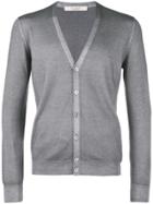 La Fileria For D'aniello V-neck Fitted Cardigan - Grey