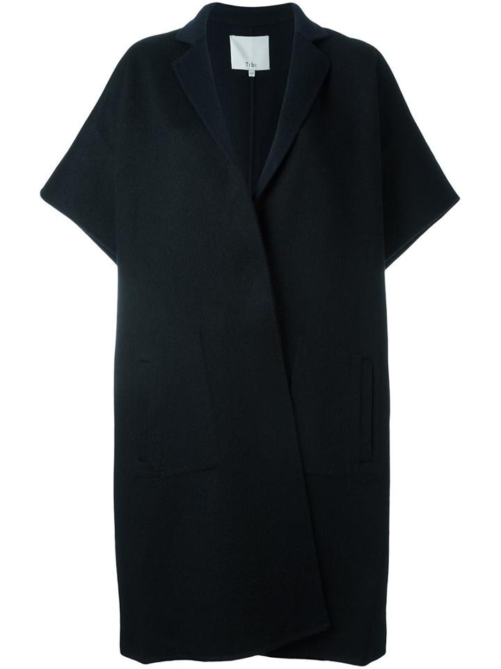 Tibi Notched Collar Cape