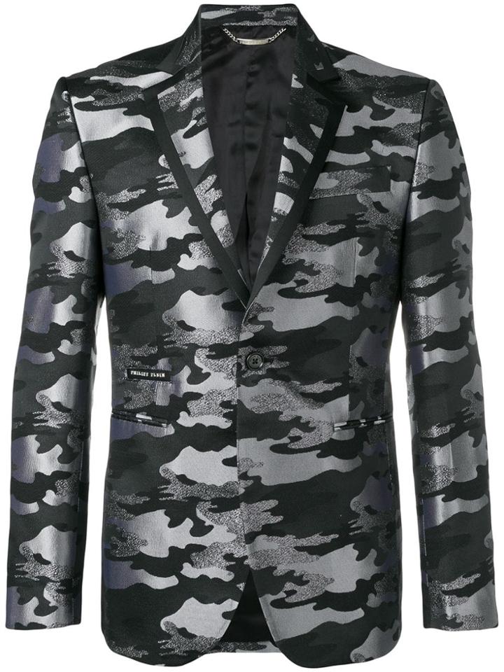 Philipp Plein Camouflage Blazer - Grey