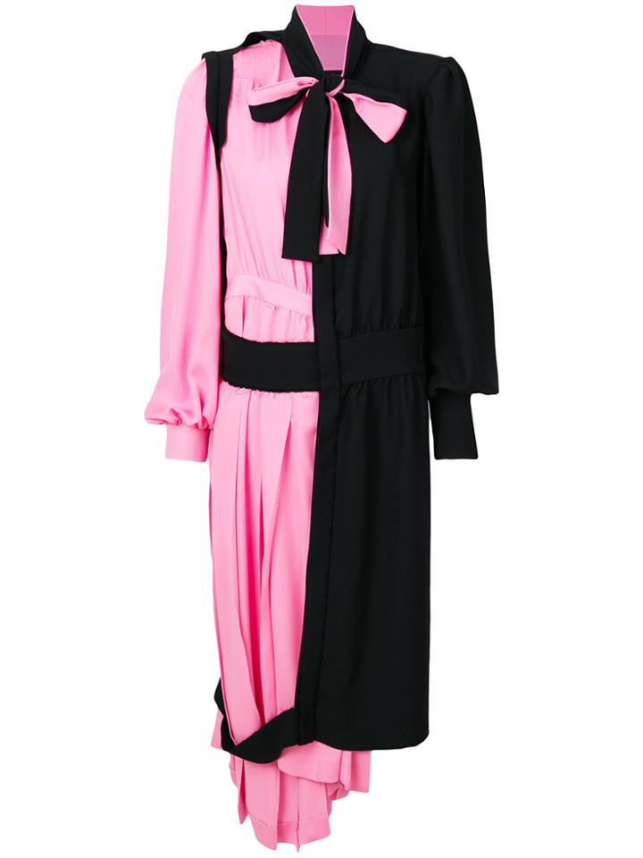 Maison Margiela Asymmetric Panelled Shirt Dress - Black