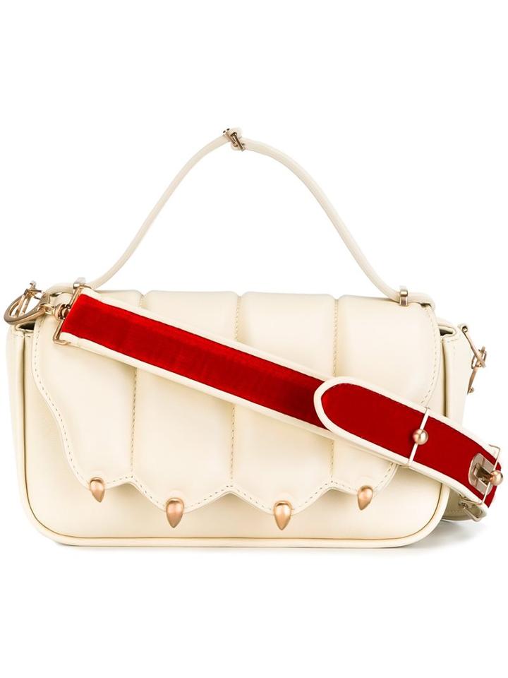 Marco De Vincenzo Velvet Strap Shoulder Bag, Women's, Nude/neutrals