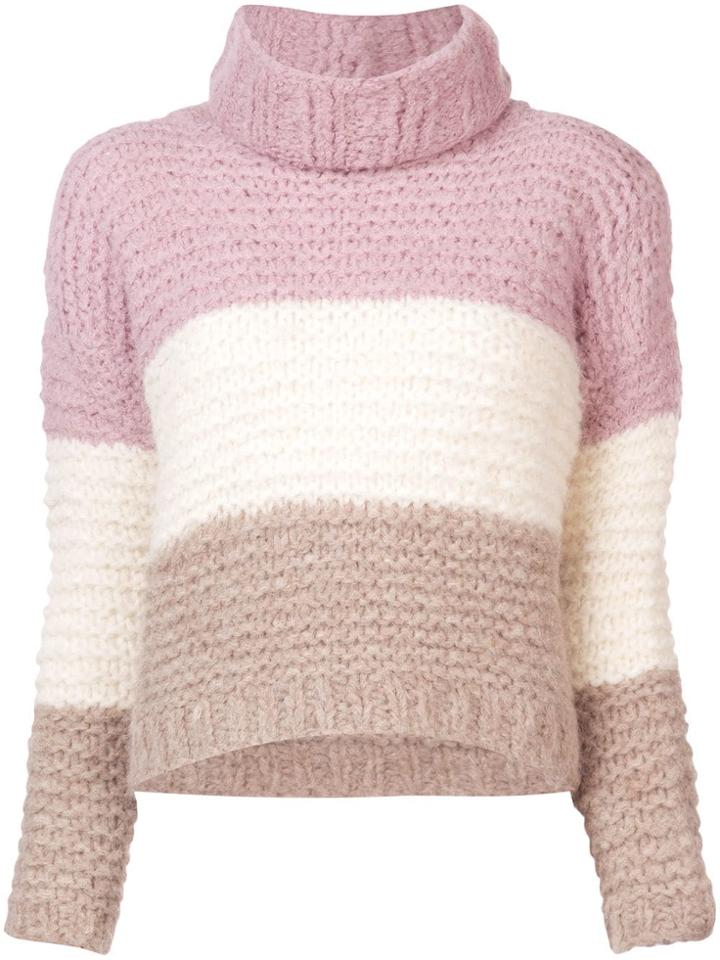 Apiece Apart Cropped Turtleneck Sweater - Multicolour