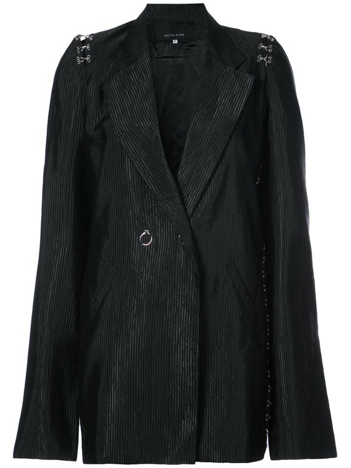 Neith Nyer Ottoman Slashed Shoulder Jacket - Black