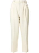 Situationist Fine Chevron Knit Trousers - Nude & Neutrals