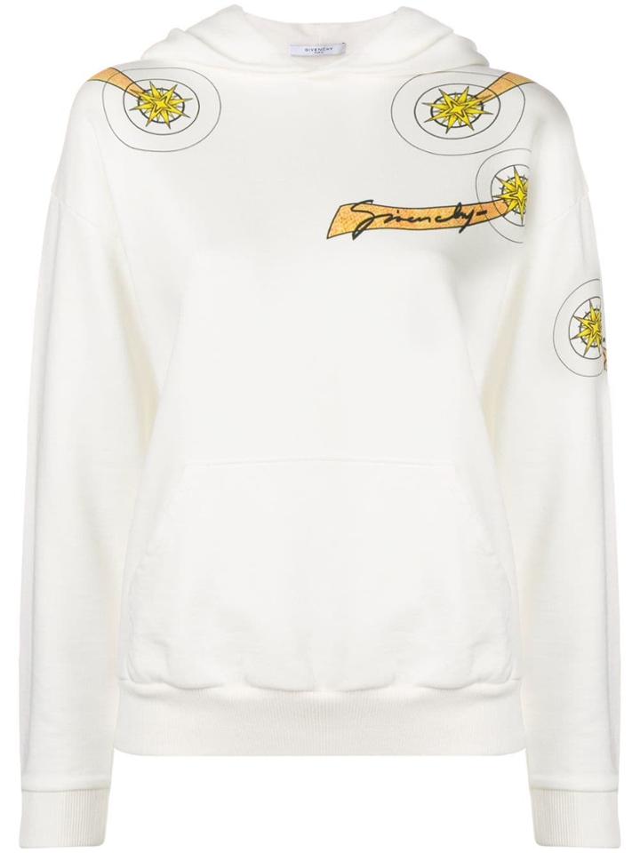 Givenchy Shooting Star Print Hoodie - White