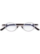 Kuboraum Round Contrast Frame Glasses - Grey