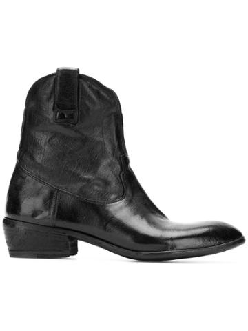 Fauzian Jeunesse Cuban Heel Ankle Boots - Black
