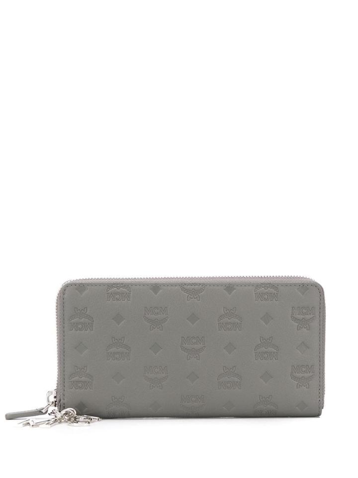Mcm Logo Visetos Wallet - Grey