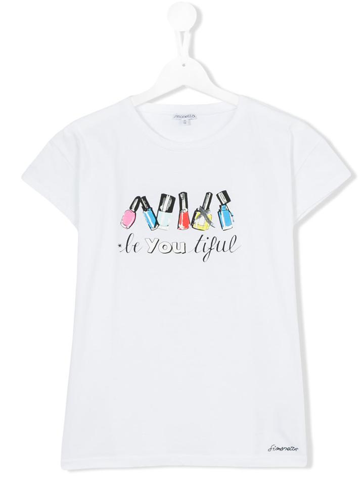 Simonetta Be-you-tiful T-shirt, Girl's, Size: 16 Yrs, White