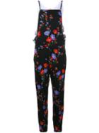 No21 Floral Print Sleeveless Jumpsuit, Women's, Size: 38, Black, Cotton/spandex/elastane/viscose