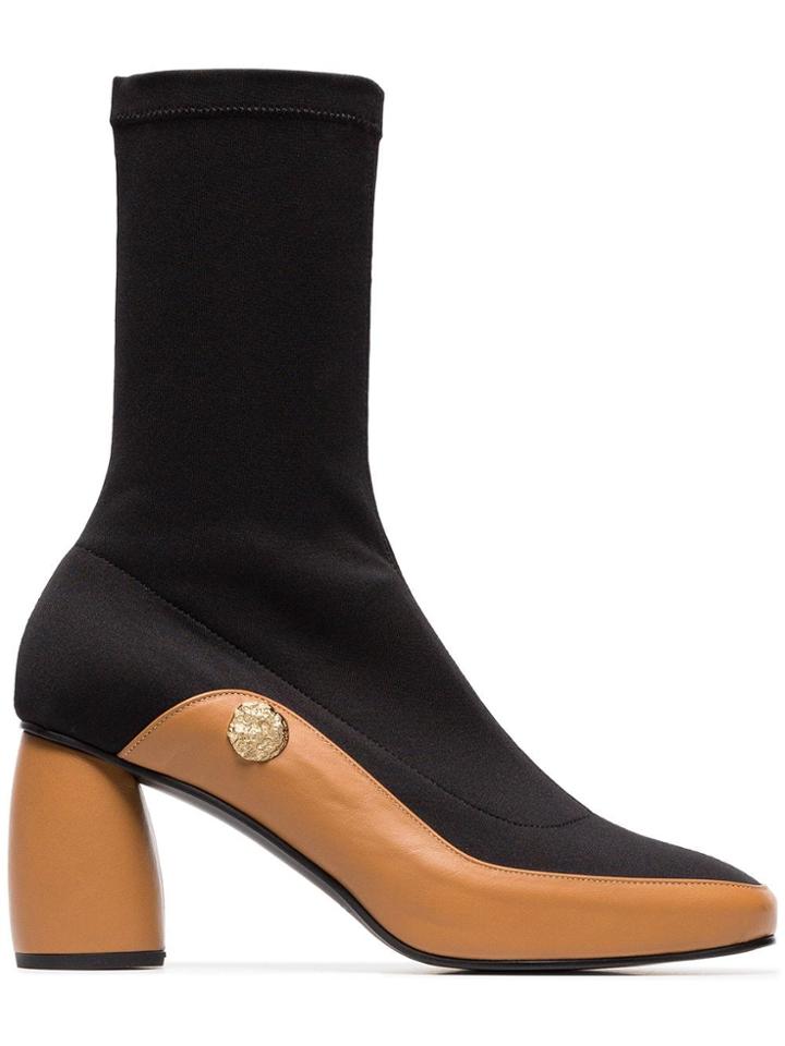 Reike Nen Reike 90 Curved Sock Blk Camel Nprne Bt - Black