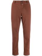 Closed Straight-leg Trousers - Brown