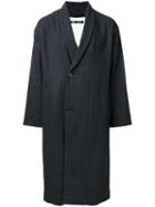 Gold Herringbone Shawl Collar Coat, Men's, Size: Small, Grey, Polyester/wool/nylon/angora
