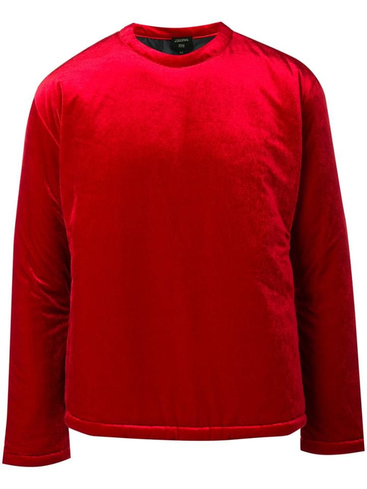 Jean Paul Gaultier Vintage Padded Velvet Jumper - Red
