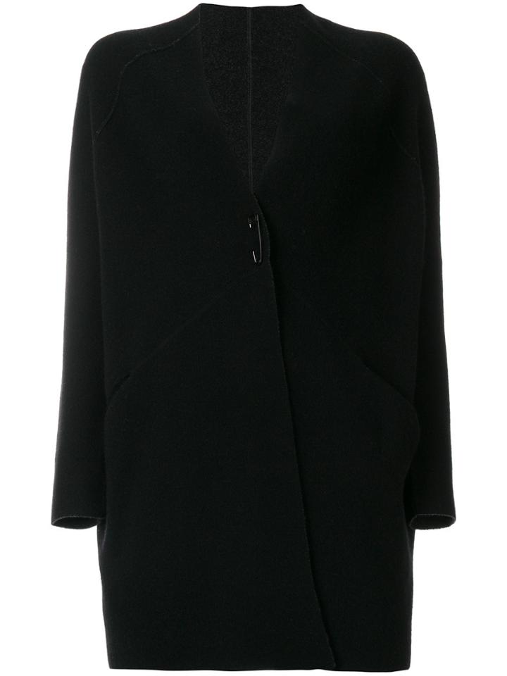 Oyuna Safety Pin Fastened Cardigan - Black