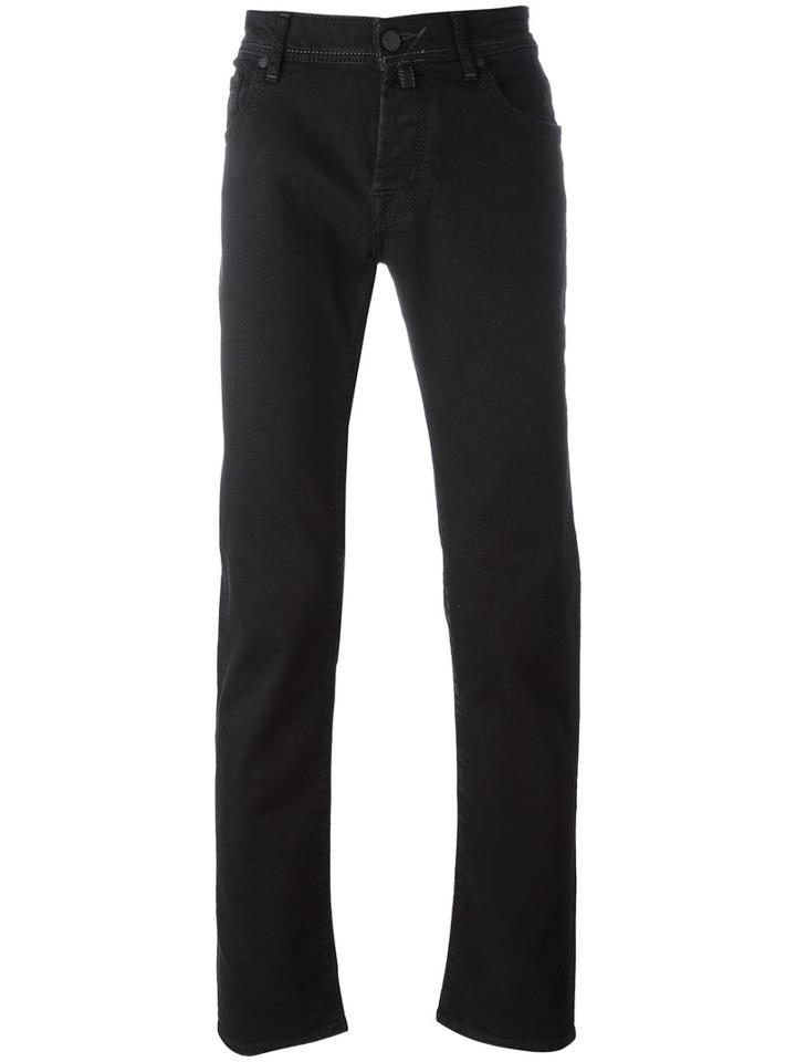 Jacob Cohen Straight-leg Jeans, Men's, Size: 32, Black, Cotton/spandex/elastane