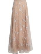 Burberry Equestrian Knight Embroidered Tulle Skirt - Nude & Neutrals