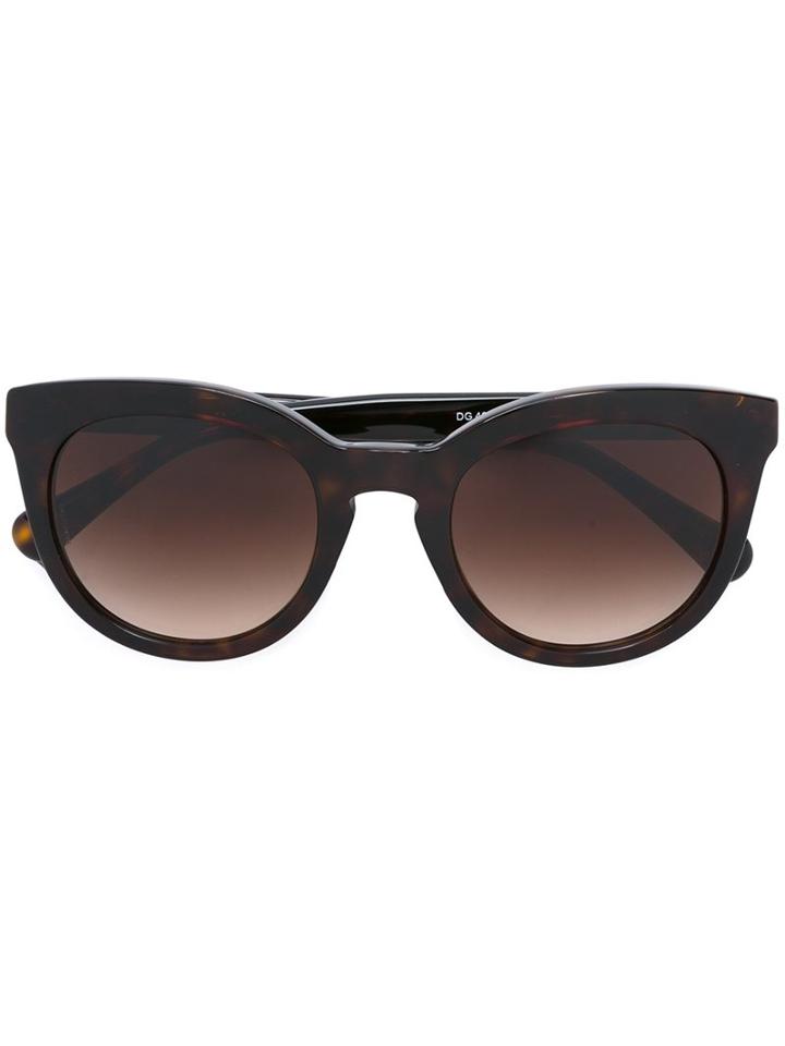 Dolce & Gabbana Cat Eye Sunglasses, Women's, Black, Acetate