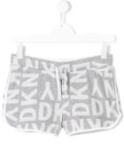 Dkny Kids Logo Printed Casual Shorts - Grey