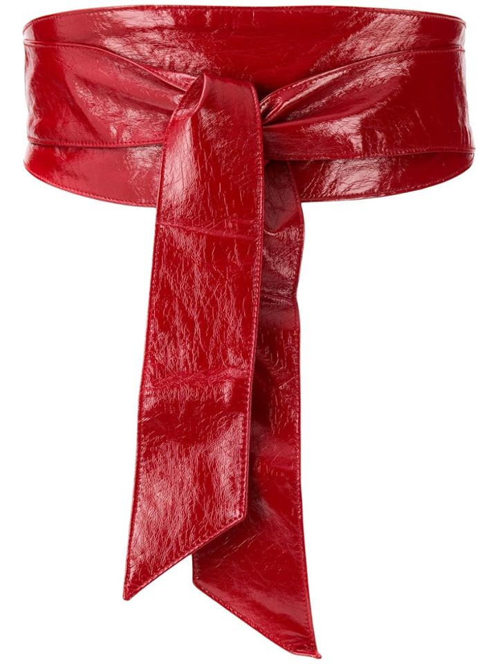 Federica Tosi Faux Leather Wrap Belt - Red