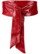 Federica Tosi Faux Leather Wrap Belt - Red