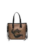 Coach 34 Signature Canvas Tote With Tattoo - Brown