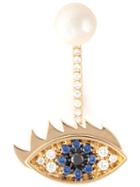 Delfina Delettrez 'eyes On Me Piercing' Sapphire And Diamond Earring