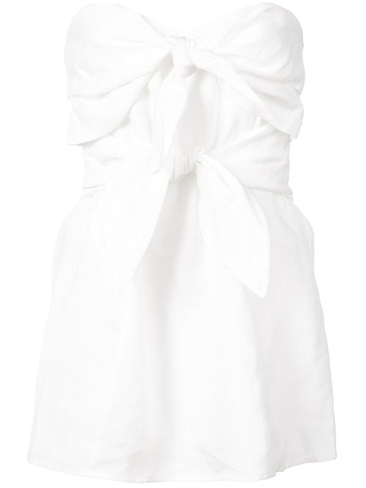 Derek Lam Strapless Corset Top With Knot Detail - Nude & Neutrals