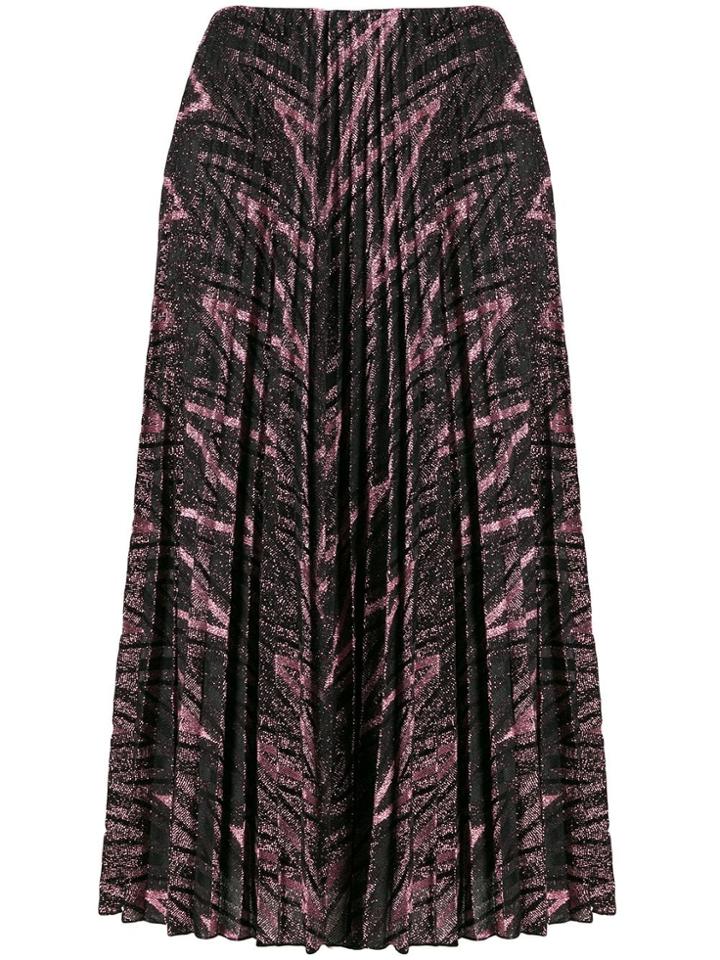 M Missoni Glitter Pleated Skirt - Pink